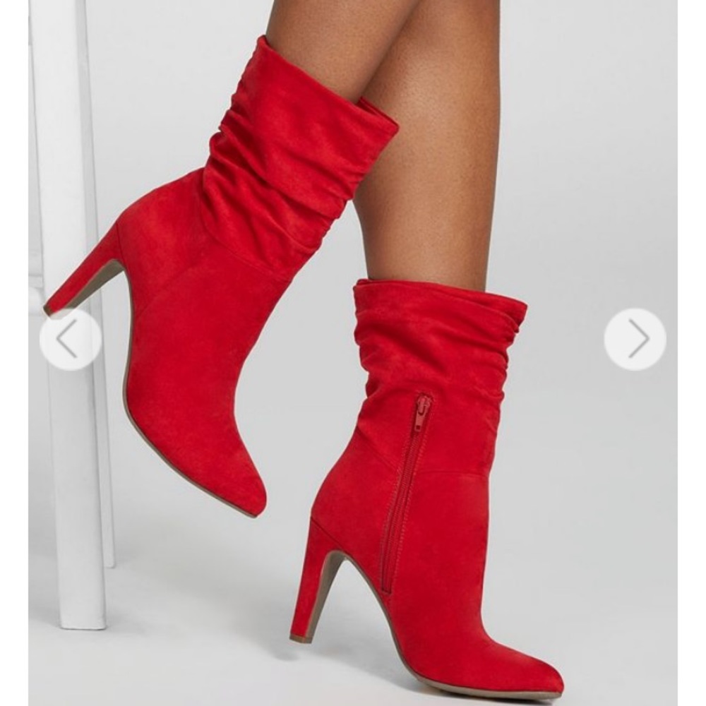 Red heeled boots